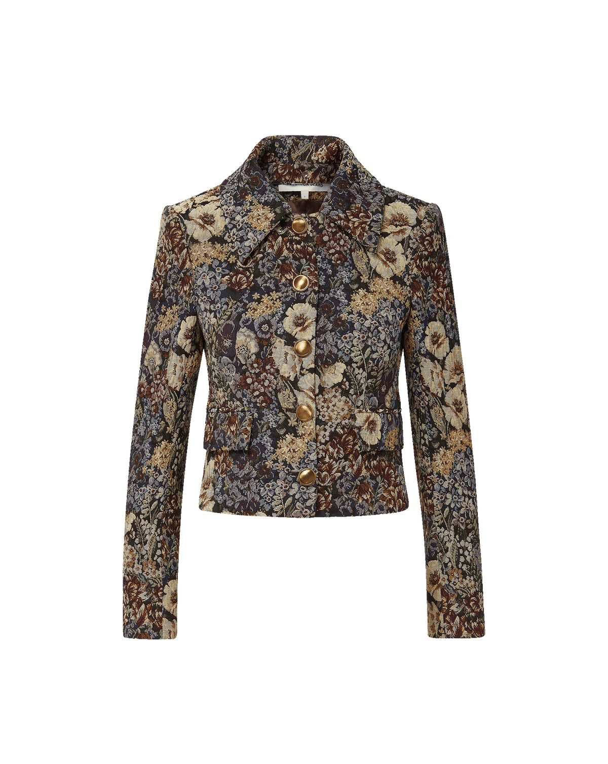 Wilde Brocade Jacket in Dark Eggplant Multi - Veronica Beard New