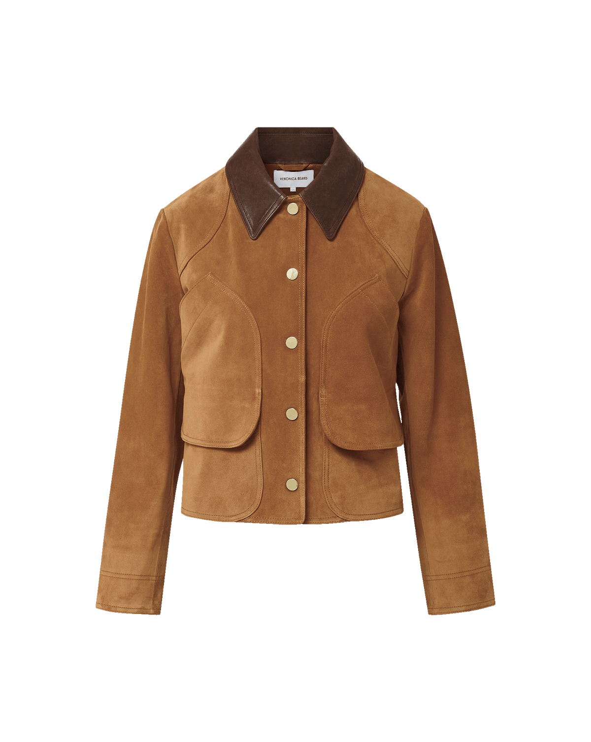 Walters Suede Cropped Jacket in Whisky - Veronica Beard Trusted