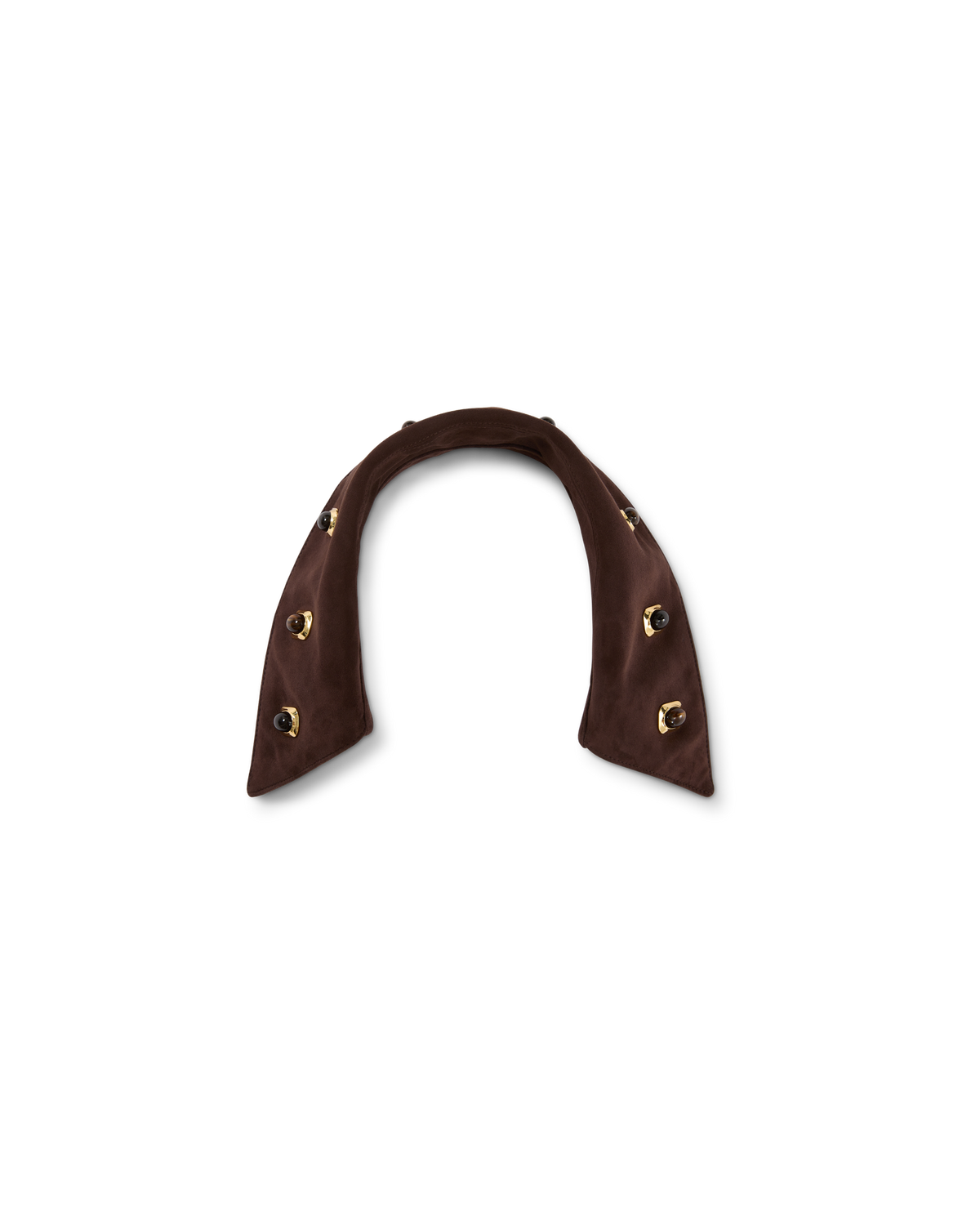 Suede Cabochon Collar in Dark Brown Espresso - Veronica Beard Recommended