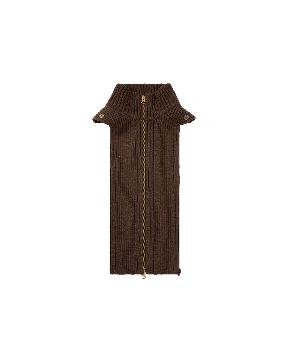 Turtleneck Dickey Insert in Espresso Dark Brown - Veronica Beard Recommended
