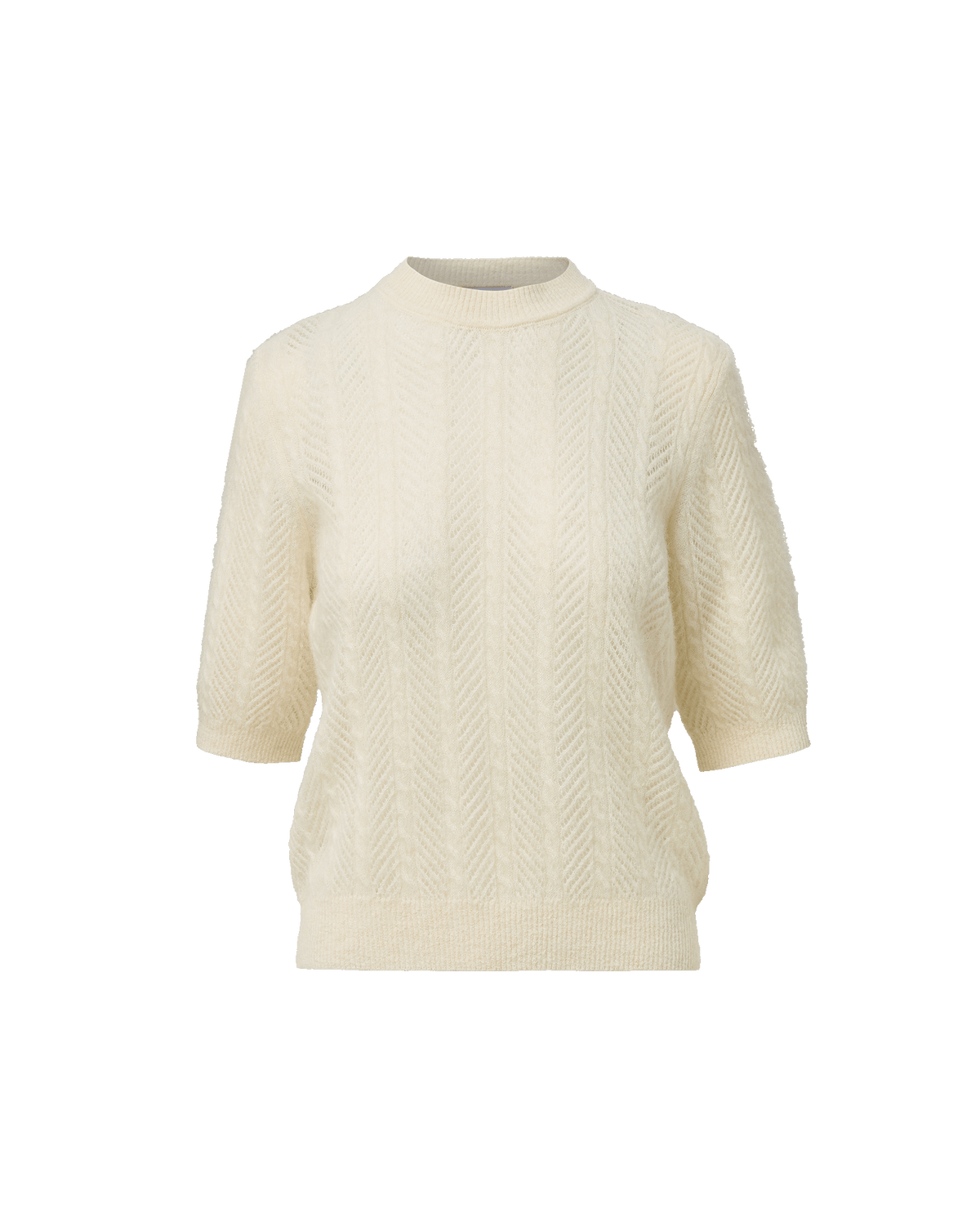 Shana Pointelle Sweater in Dove White - Veronica Beard Deals