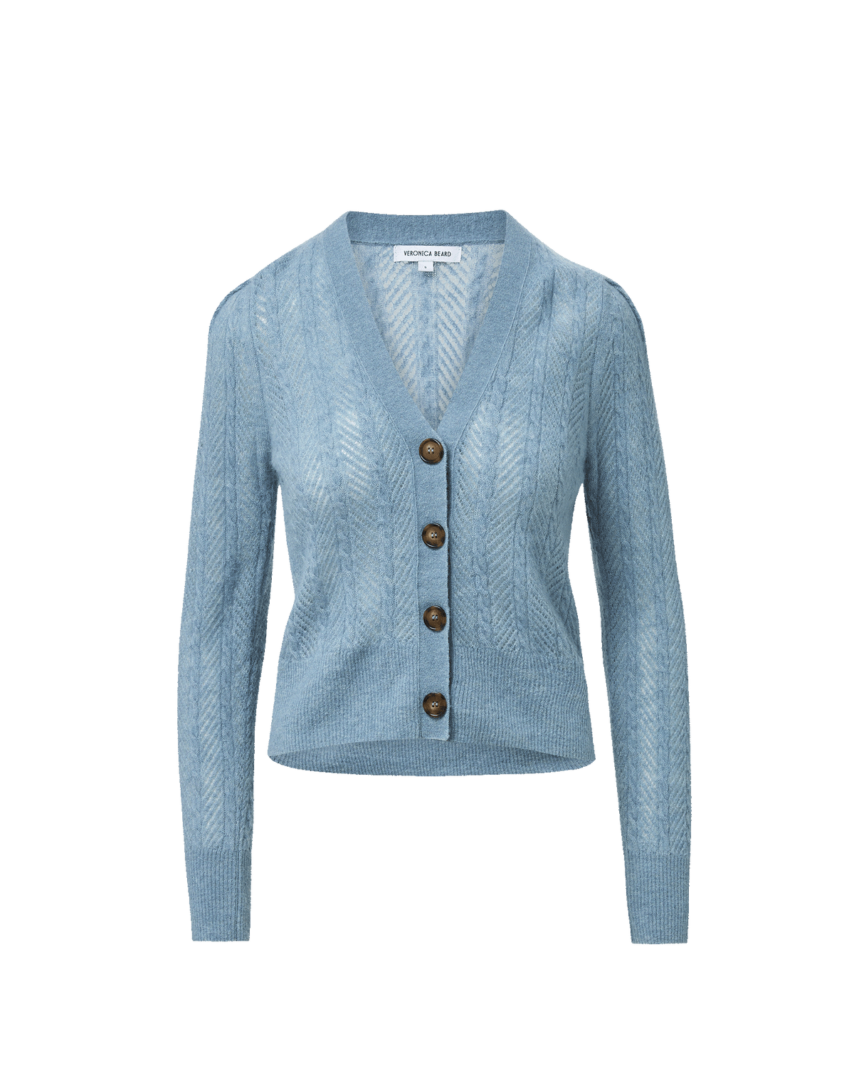 Solene Pointelle Cardigan in Blue River - Veronica Beard Everyday