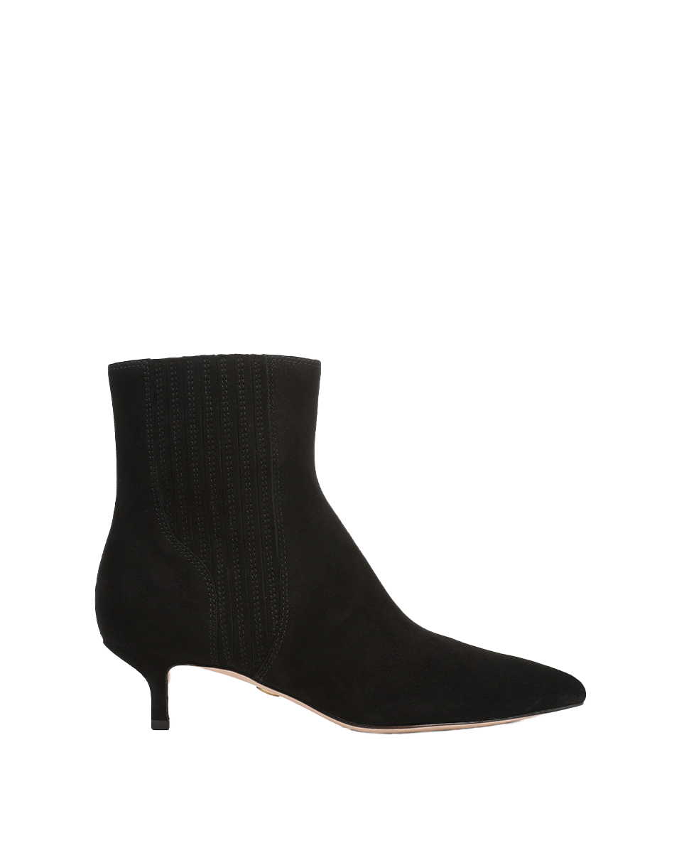 Lisa Kitten-Heel Ankle Boot in Black - Veronica Beard Customer Favorite