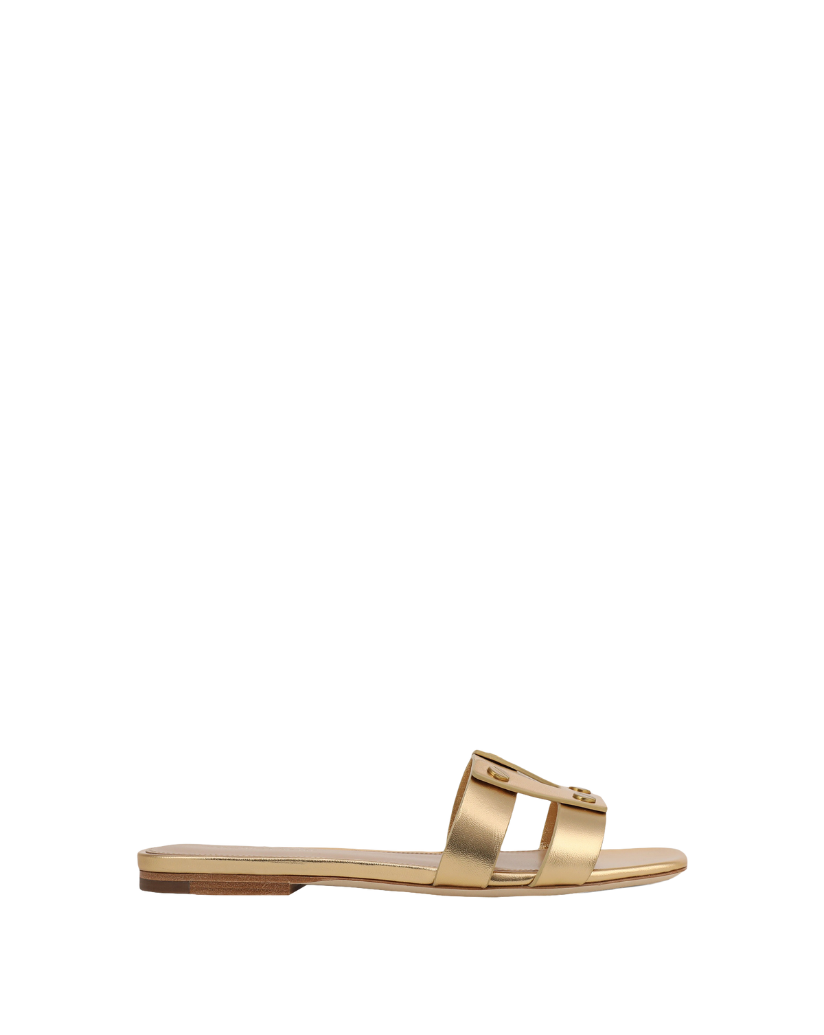Via Slide Sandal in Pale Gold - Veronica Beard Deals