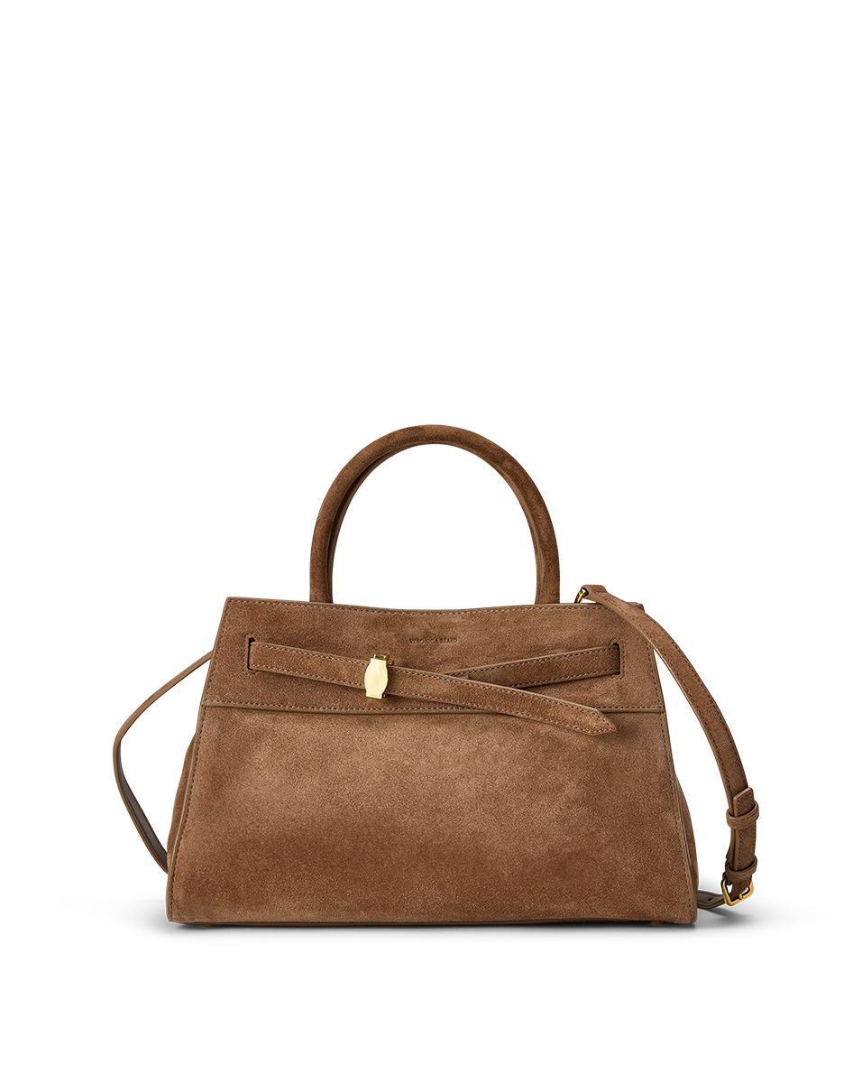 Veronica Beard Suede Dash Bag in Brown Bark - Veronica Beard Essential