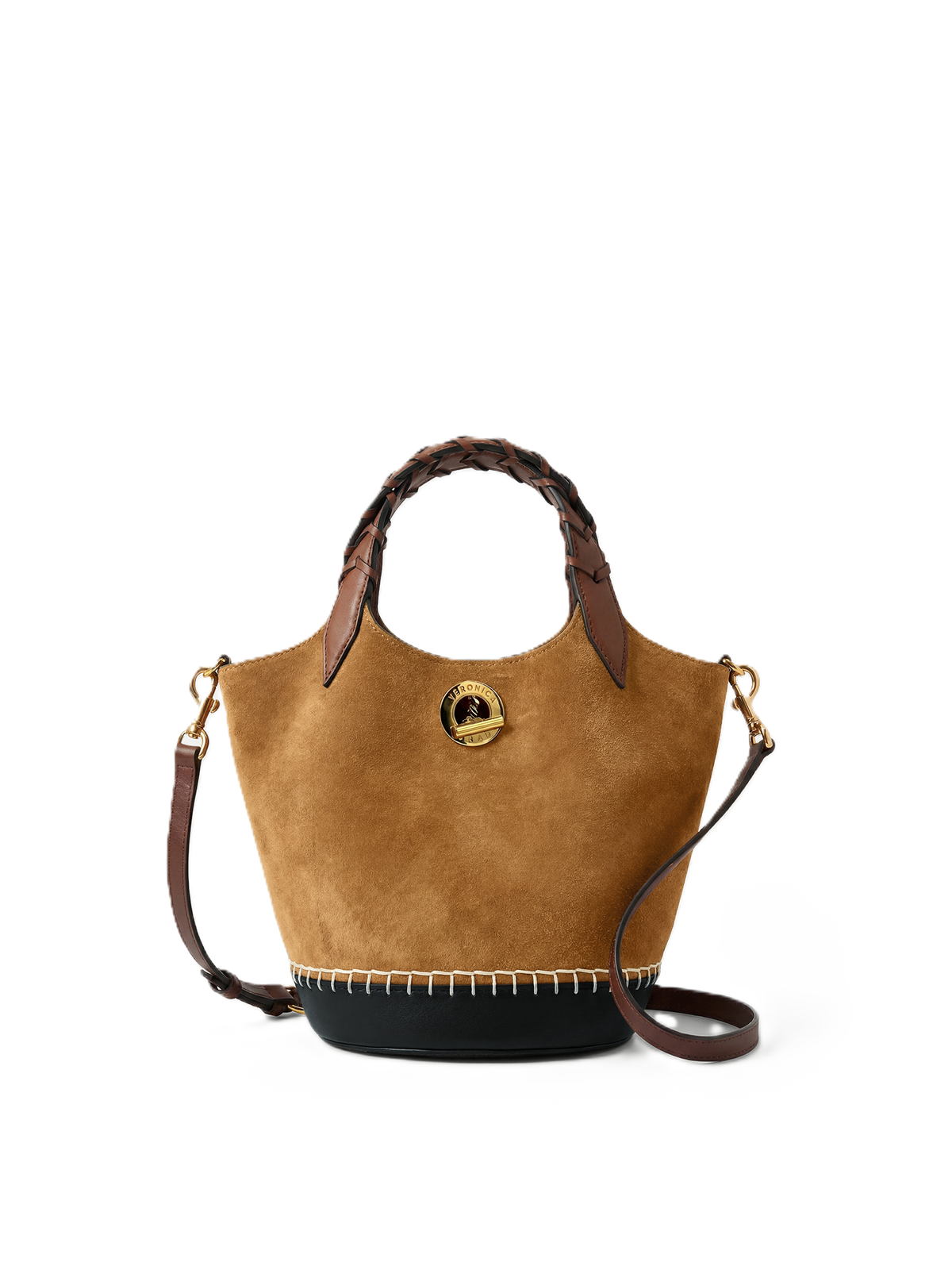 Suede Anchor Bag in Acorn Multi - Veronica Beard Top Pick