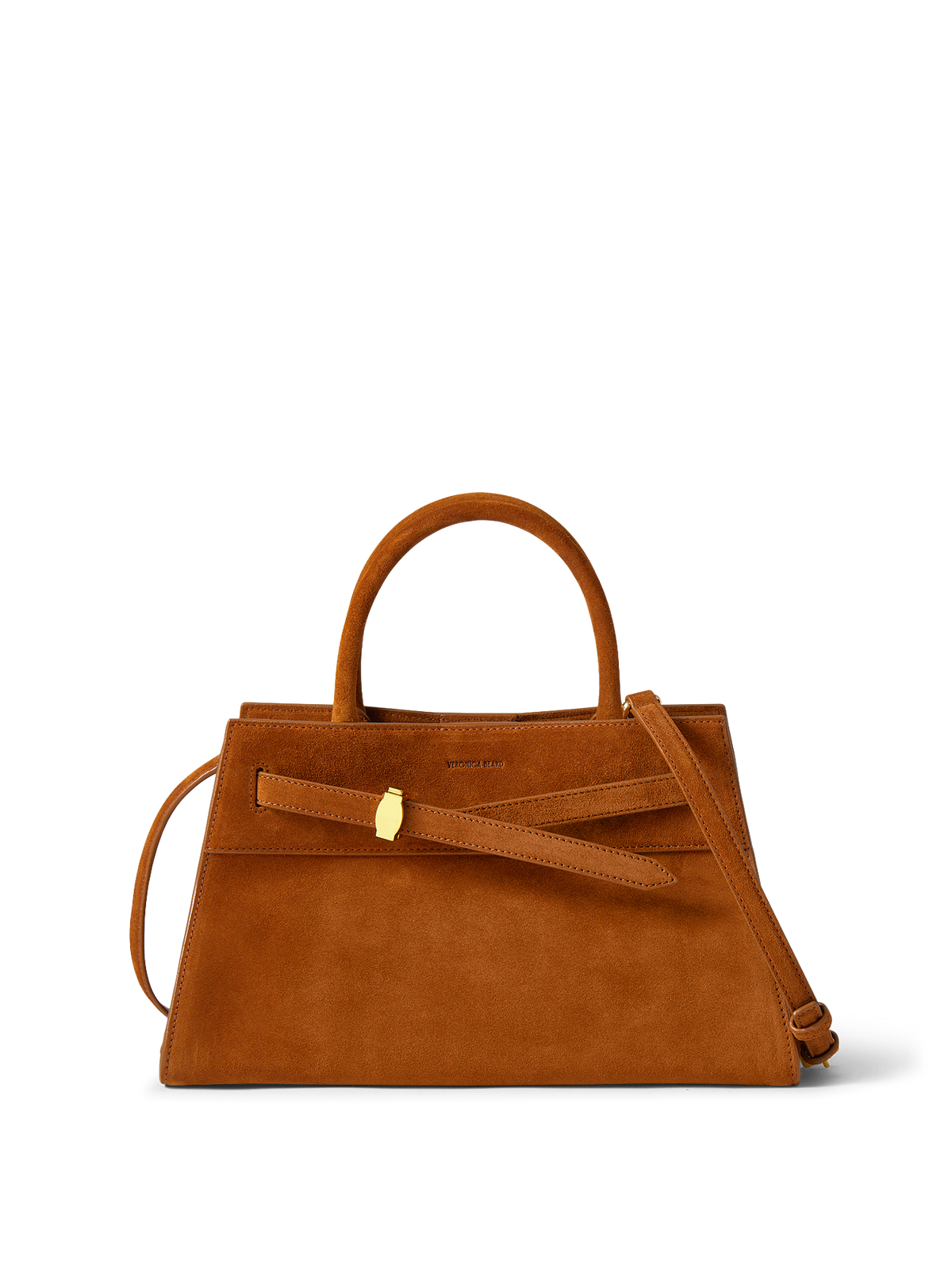 Veronica Beard Suede Dash Bag in Tobacco Brown - Veronica Beard New