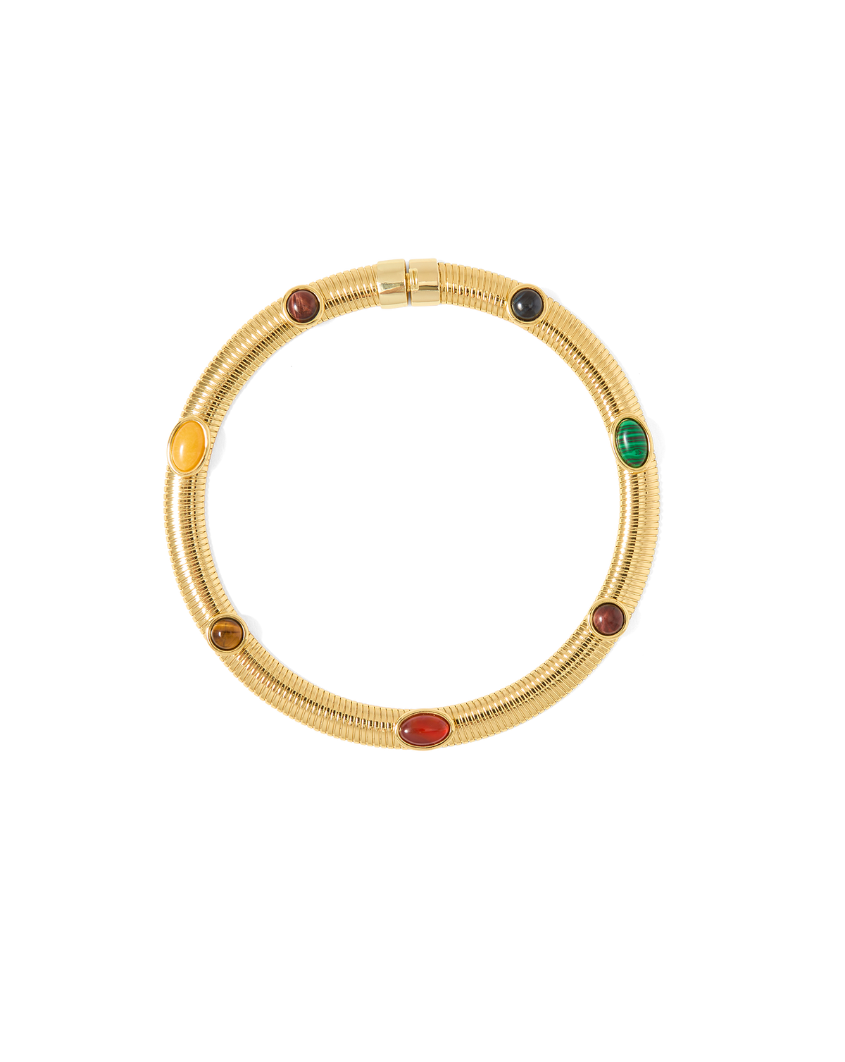 Embellished Tubogas Collar Necklace in Gold Multi - Veronica Beard Customer Favorite