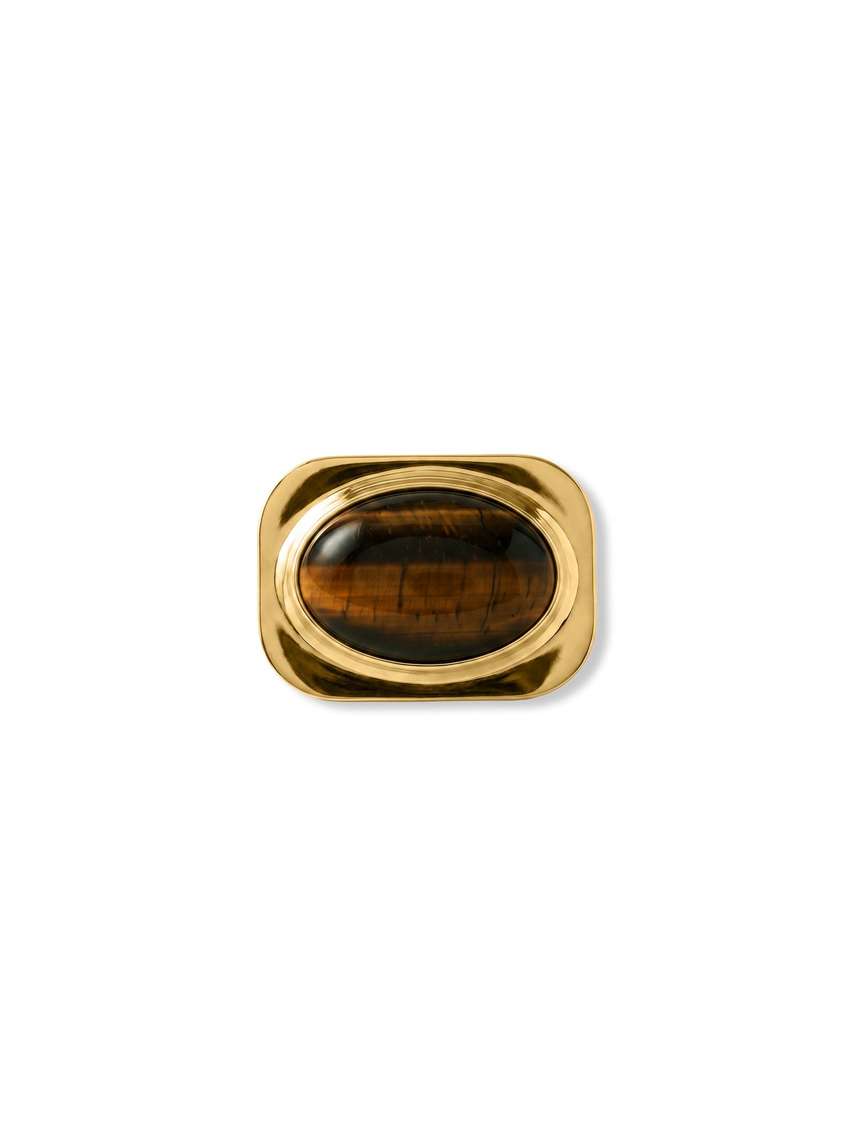 Tiger’s Eye Scarf Ring in Gold/Brown - Veronica Beard Everyday