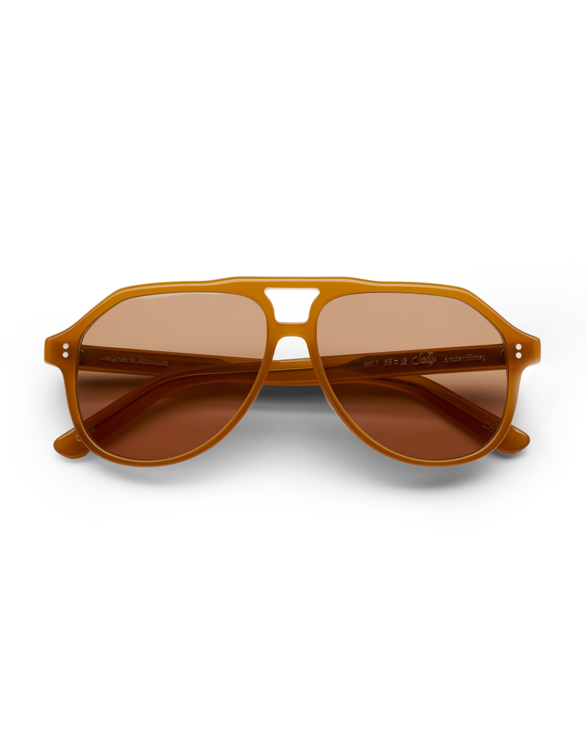 Sally Aviator Sunglasses in Orange/Brown - Veronica Beard Best Price