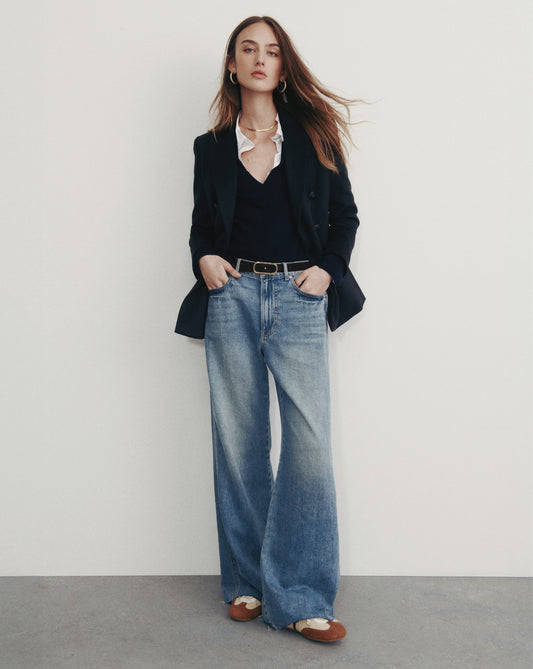 Ellette Dickey Jacket in Navy - Veronica Beard Quality