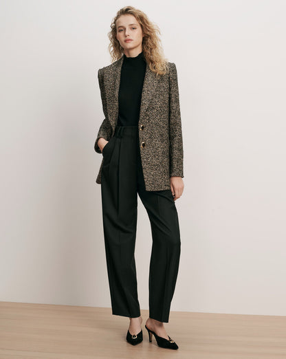 Maci Dickey Jacket in Black Melange - Veronica Beard Premium