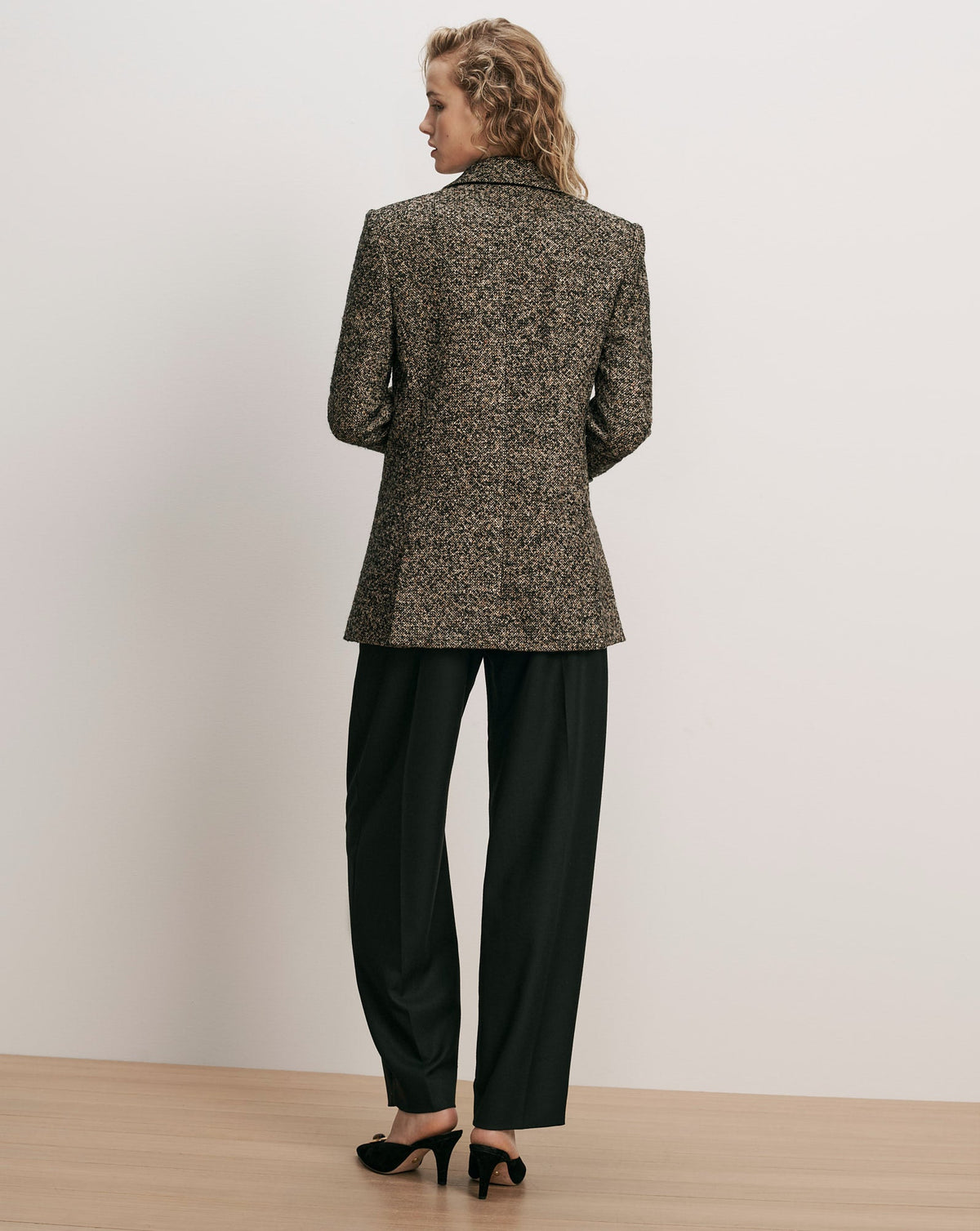 Maci Dickey Jacket in Black Melange - Veronica Beard Premium