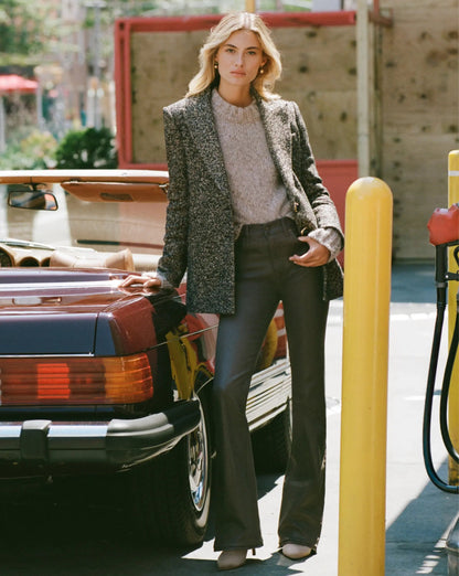 Maci Dickey Jacket in Black Melange - Veronica Beard Premium