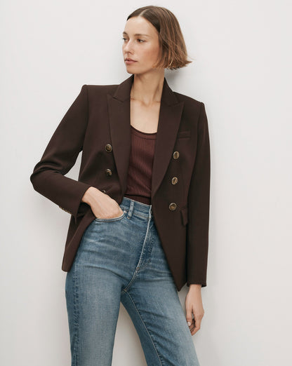 Miller Dickey Jacket in Dark Brown - Veronica Beard Essential