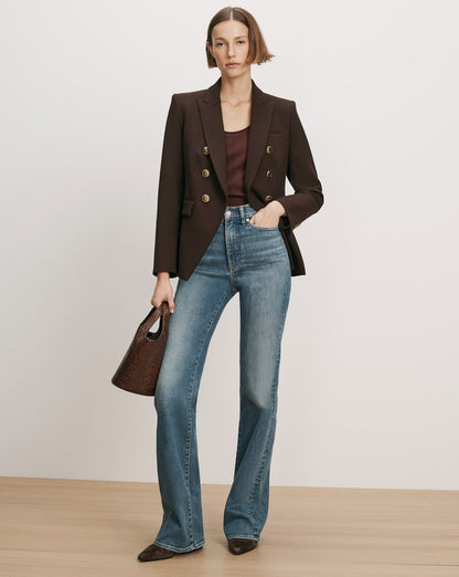 Miller Dickey Jacket in Dark Brown - Veronica Beard Essential