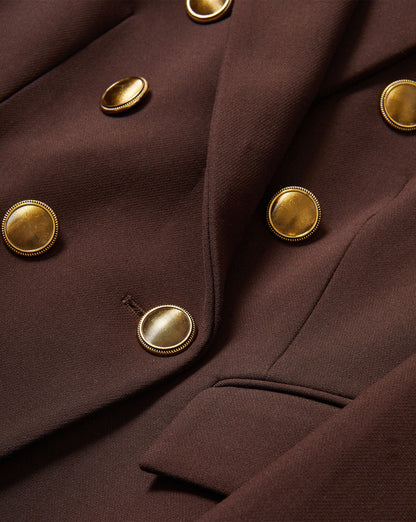 Miller Dickey Jacket in Dark Brown - Veronica Beard Essential