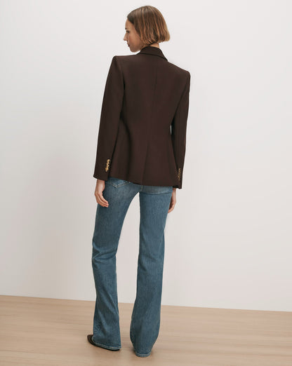 Miller Dickey Jacket in Dark Brown - Veronica Beard Essential