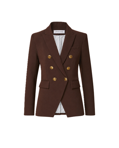 Miller Dickey Jacket in Dark Brown - Veronica Beard Essential
