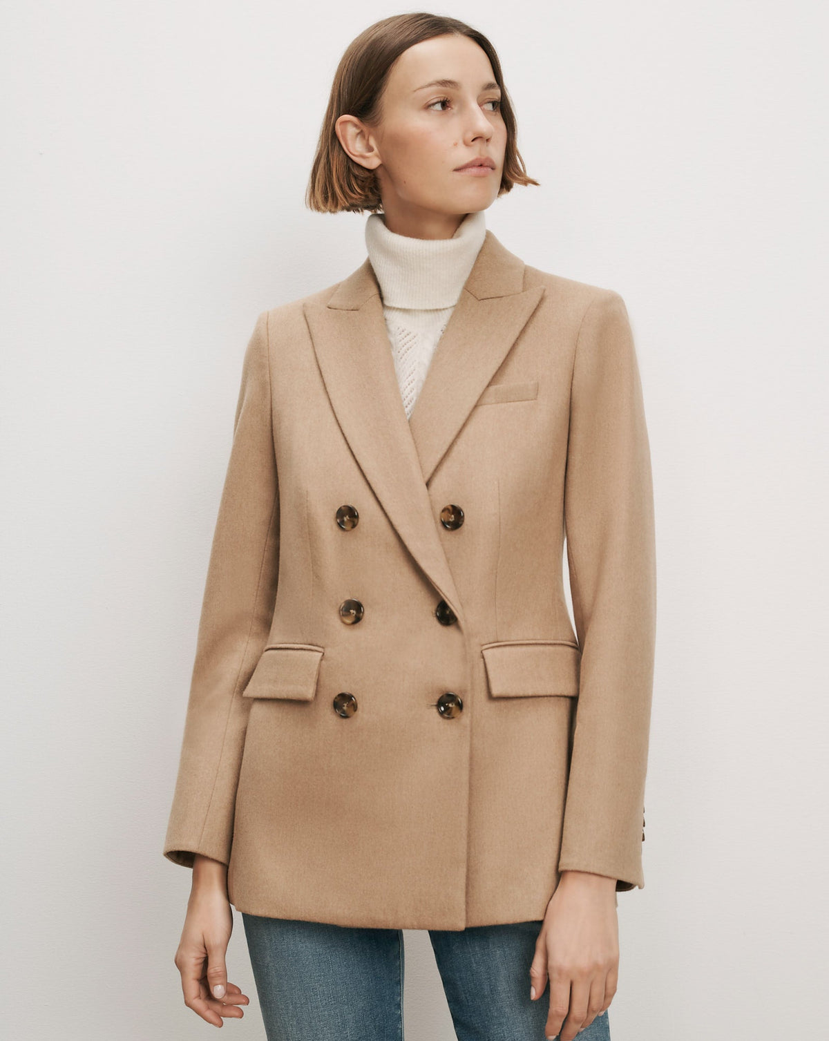 Ellette Camel Hair Dickey Jacket in Camel - Veronica Beard Best Seller