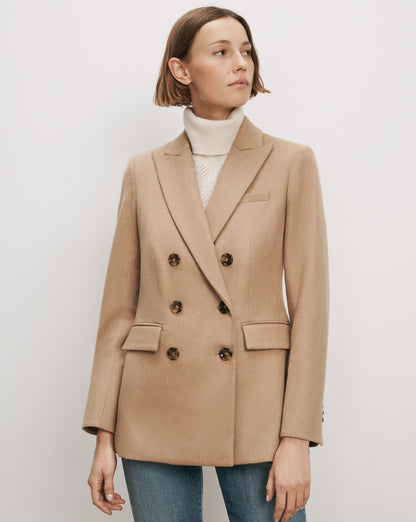 Ellette Camel Hair Dickey Jacket in Camel - Veronica Beard Best Seller