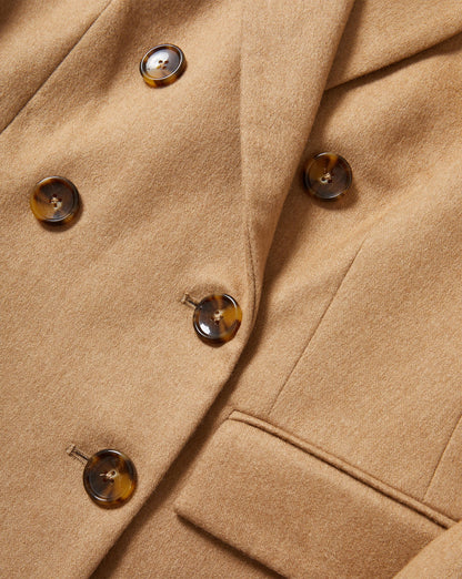 Ellette Camel Hair Dickey Jacket in Camel - Veronica Beard Best Seller