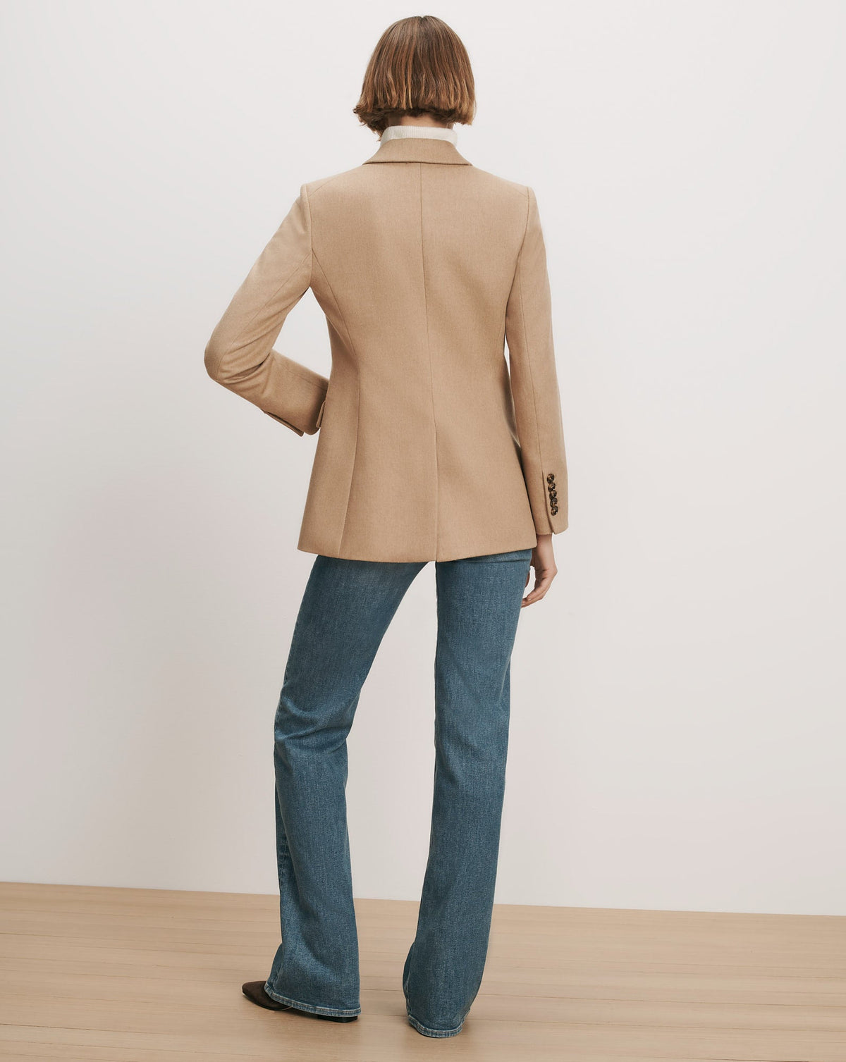 Ellette Camel Hair Dickey Jacket in Camel - Veronica Beard Best Seller