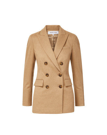 Ellette Camel Hair Dickey Jacket in Camel - Veronica Beard Best Seller