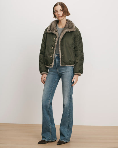 Varell Reversible Jacket in Dark Green - Veronica Beard Essential