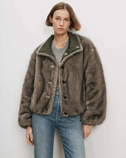Varell Reversible Jacket in Dark Green - Veronica Beard Essential