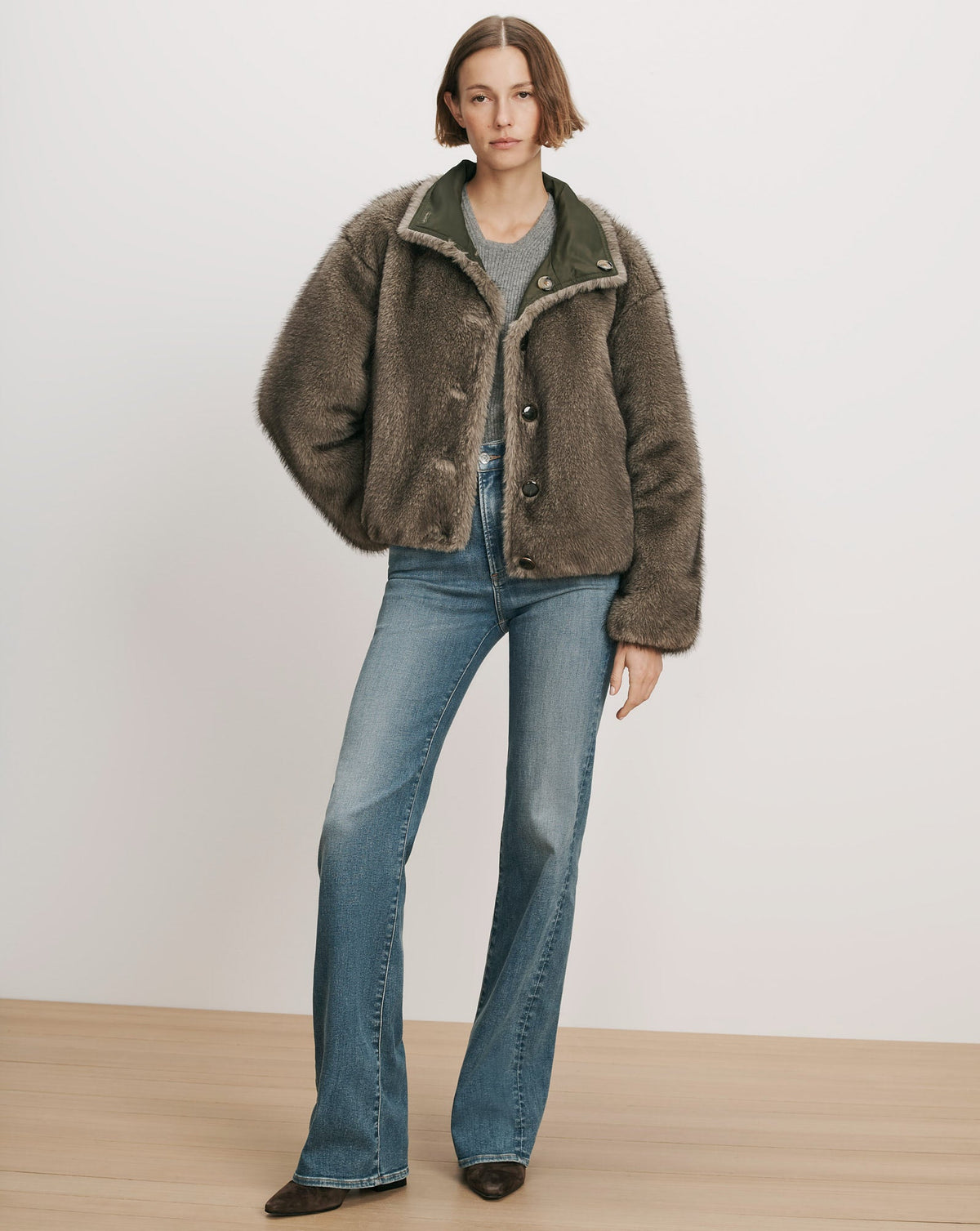 Varell Reversible Jacket in Dark Green - Veronica Beard Essential