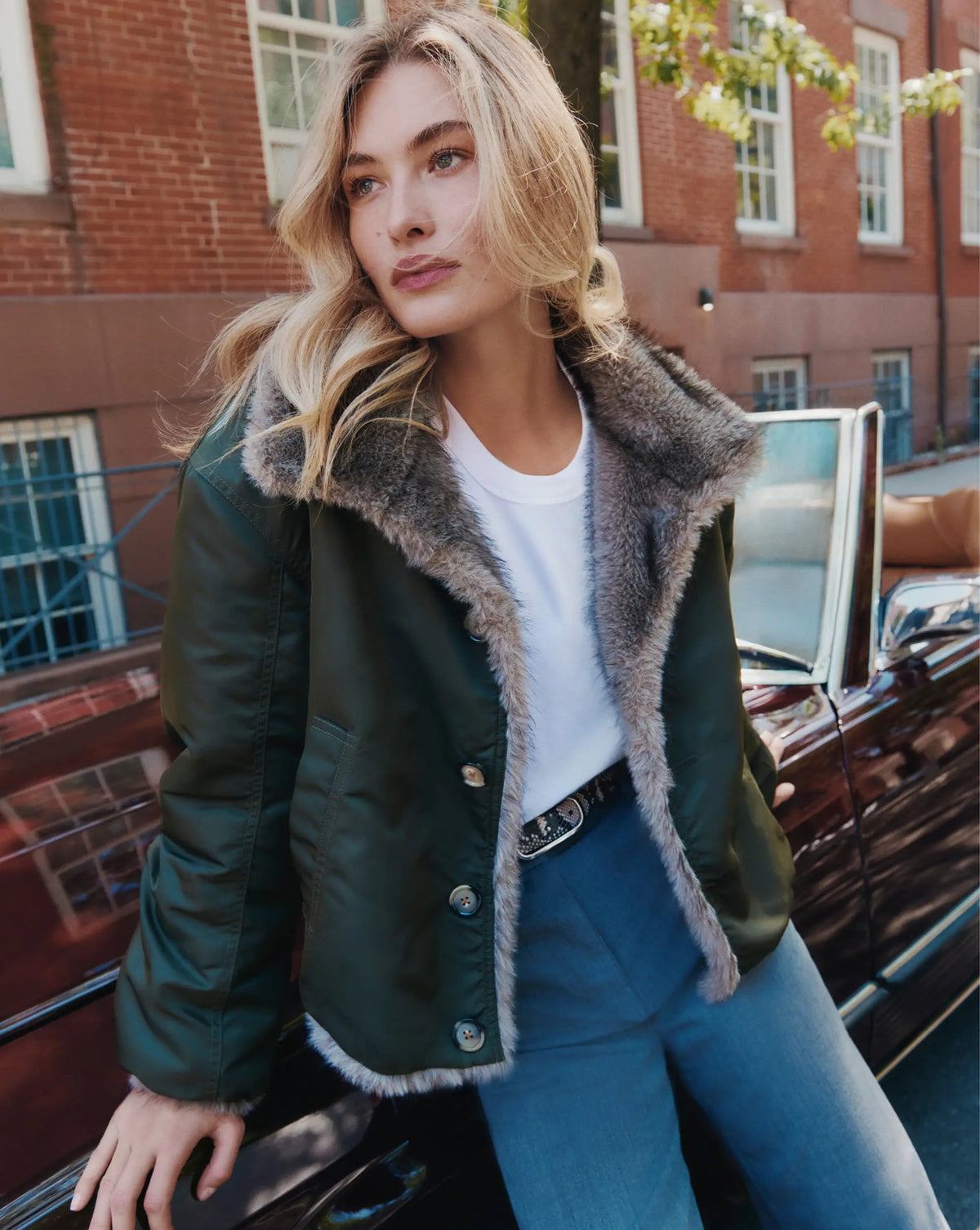 Varell Reversible Jacket in Dark Green - Veronica Beard Essential