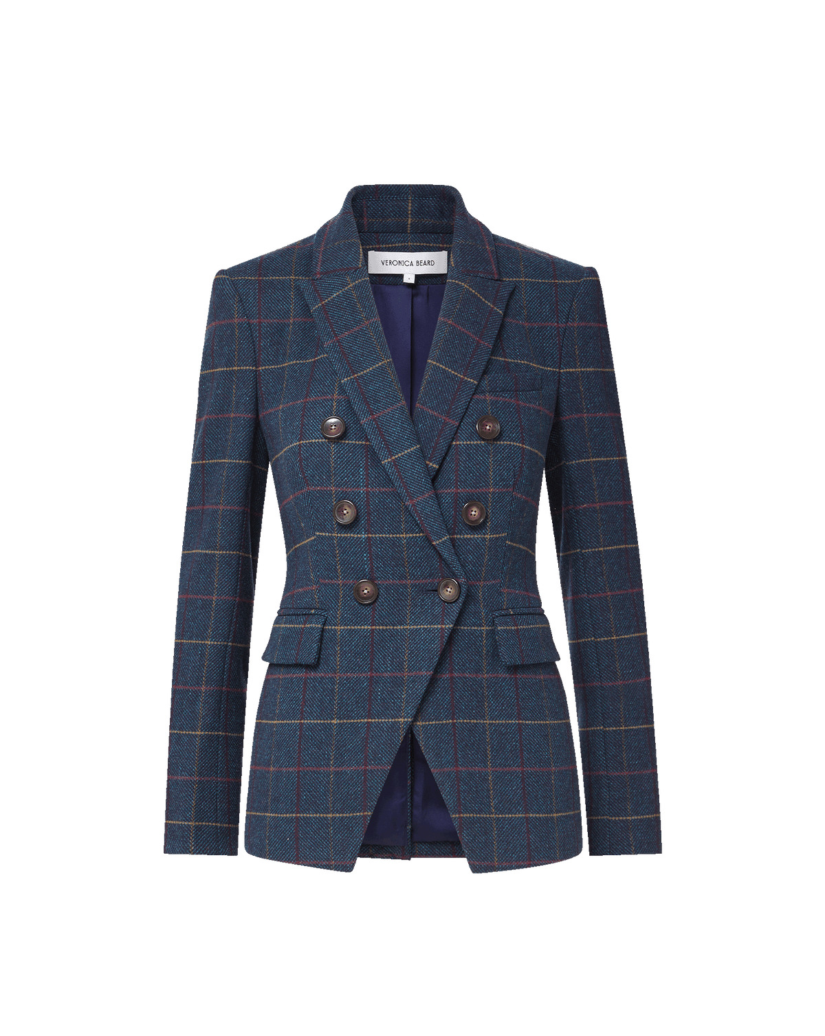 Miller Plaid Dickey Jacket in Navy - Veronica Beard Hot Sale