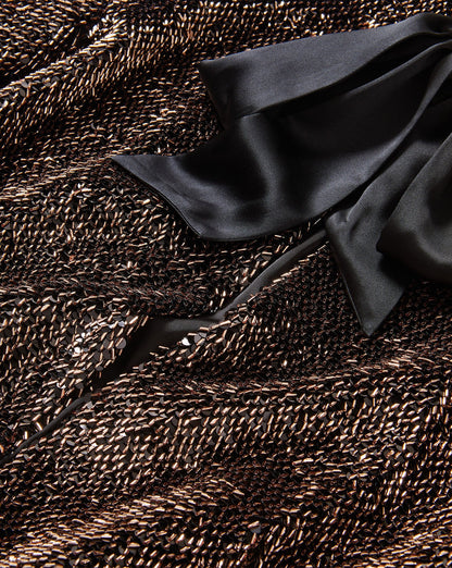 Bancroff Sequin Jacket in Copper/Black - Veronica Beard Classic
