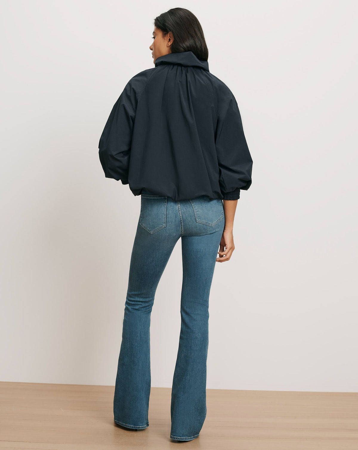 Circe Bubble Jacket in Navy - Veronica Beard Classic