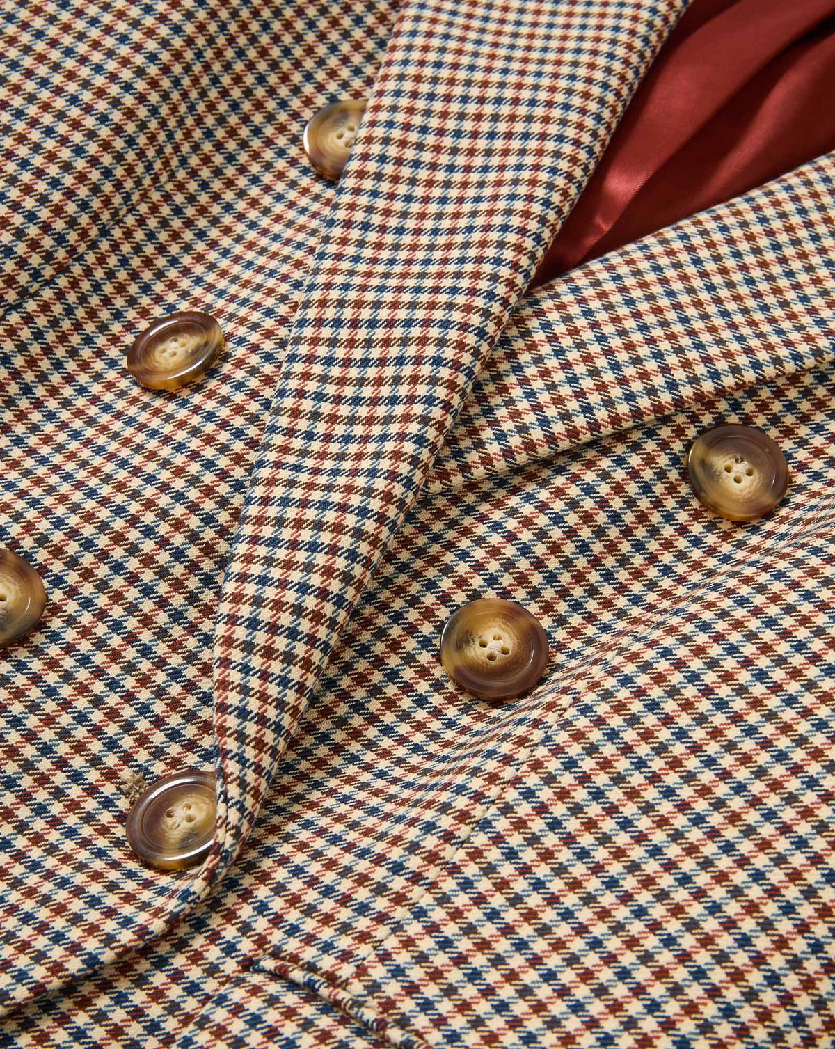 Miller Houndstooth Dickey Jacket in Rust Brown & Navy Multi - Veronica Beard Deals