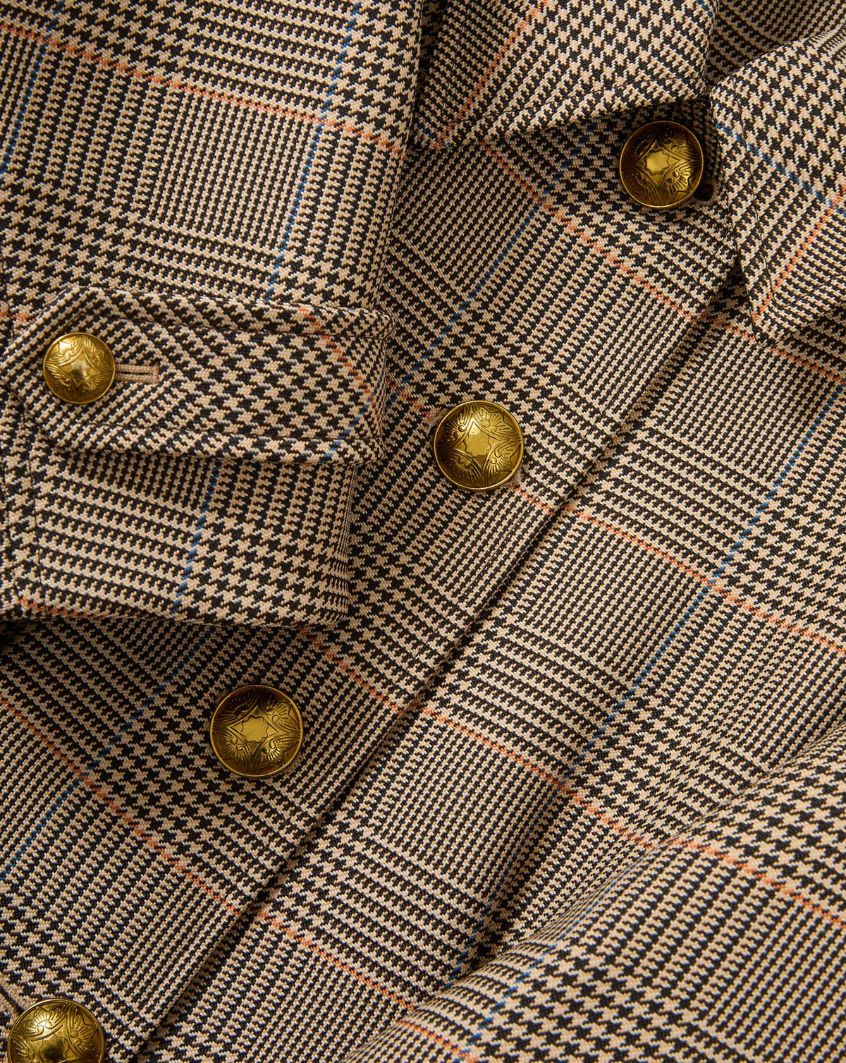 Severine Tailored Jacket in Khaki Plaid Multi - Veronica Beard Premium