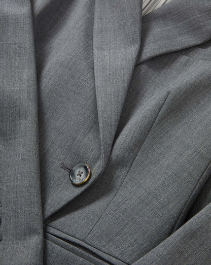 Falco Wool Dickey Jacket in Medium Heather Grey - Veronica Beard Smart Buy