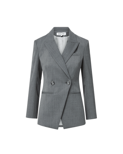 Falco Wool Dickey Jacket in Medium Heather Grey - Veronica Beard Smart Buy