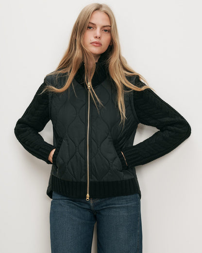 Patra Quilted Jacket in Black - Veronica Beard Recommended
