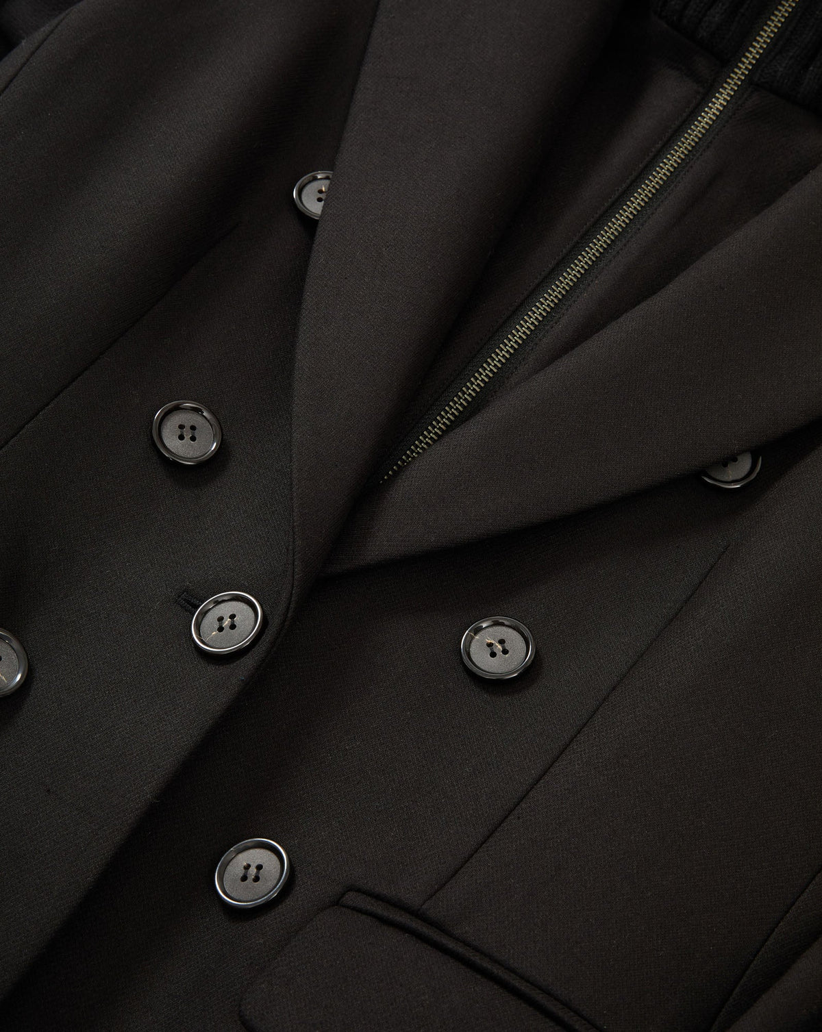 Stryder Double-Breasted Dickey Coat in Black - Veronica Beard Recommended