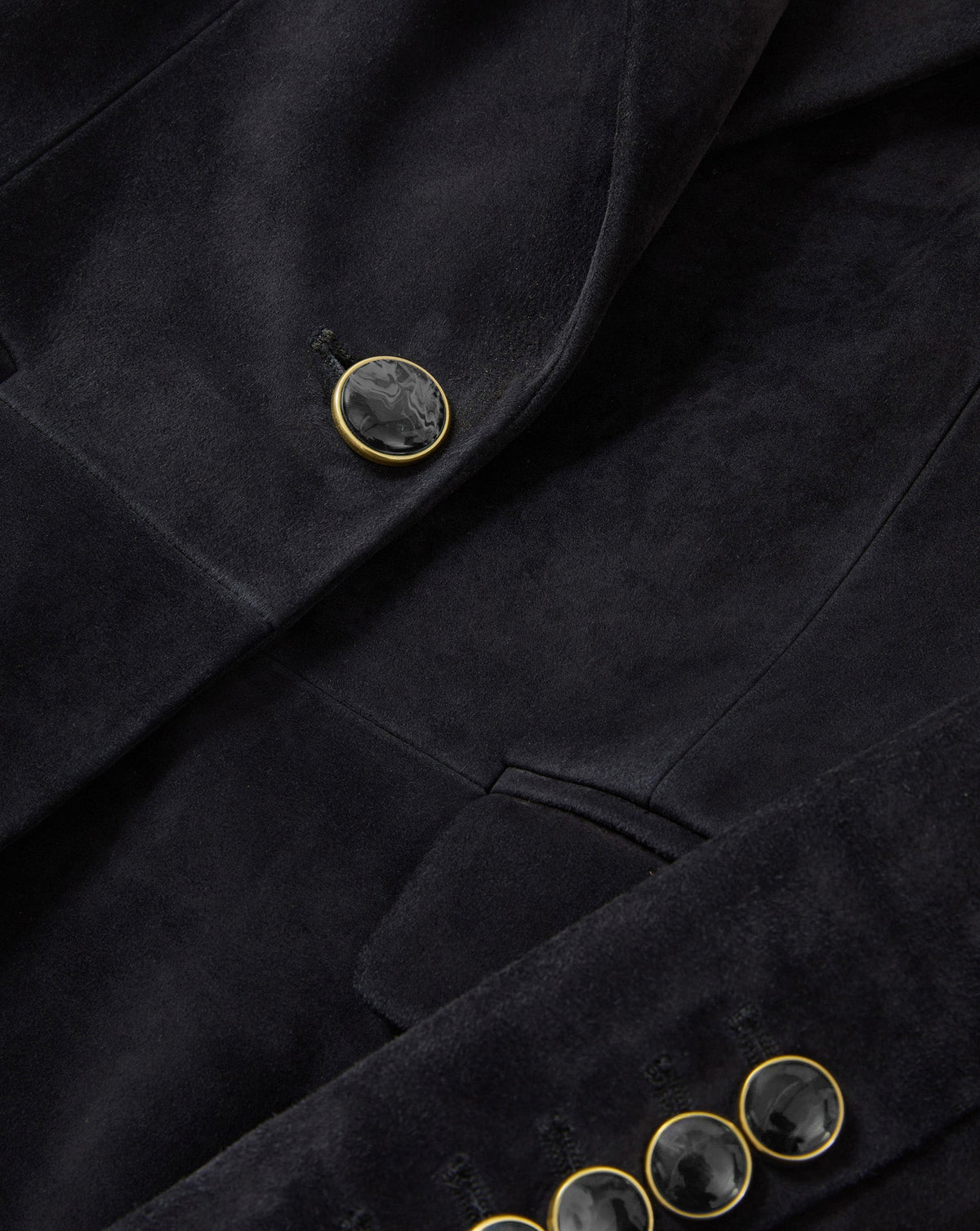 Healy Lambskin Suede Dickey Jacket in Black - Veronica Beard Best Price