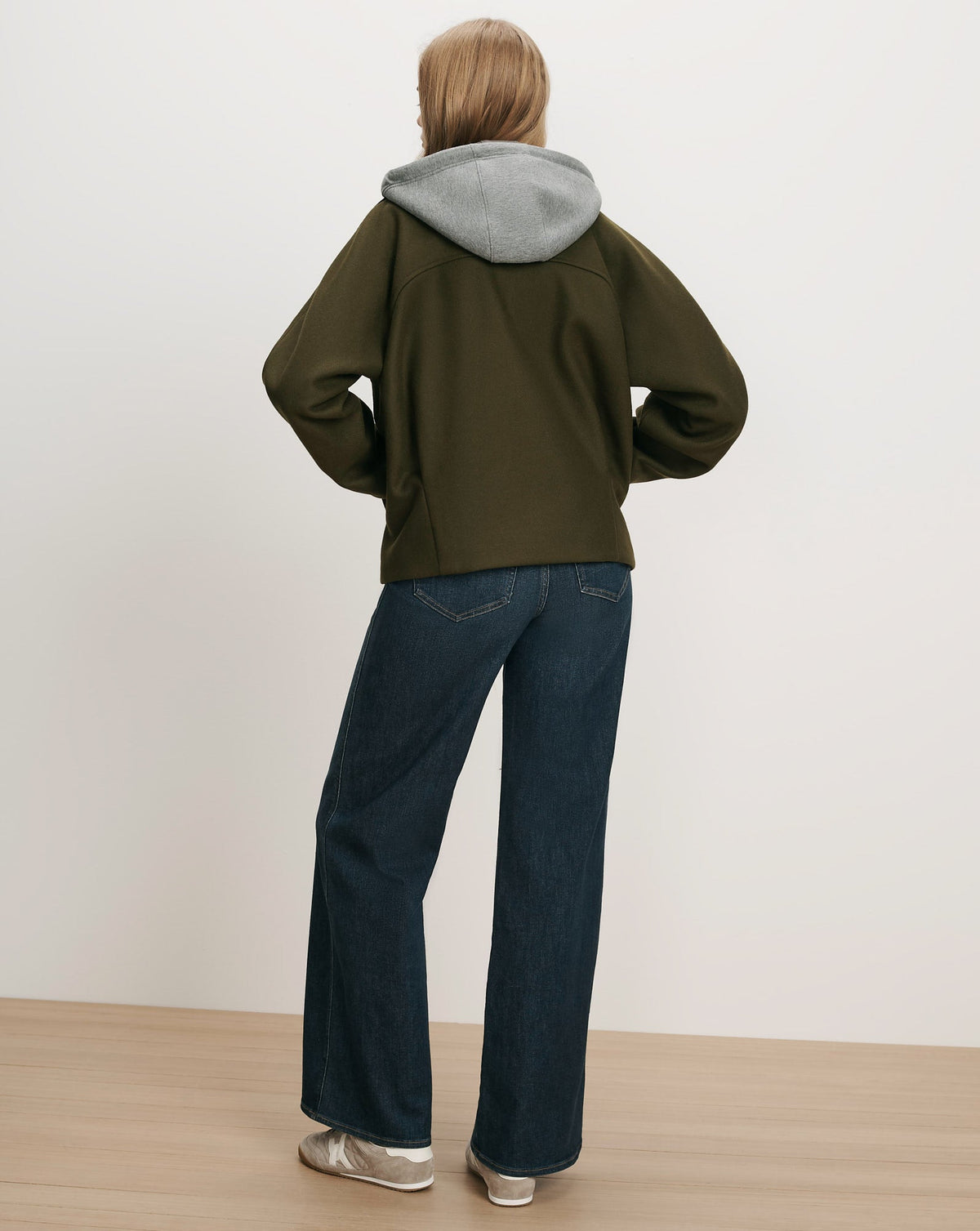Franklin Dickey Coat in Green Wool Twill - Veronica Beard Trending