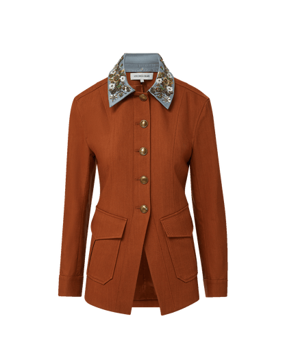 Laramie Dickey Jacket in Rust Red - Veronica Beard Featured