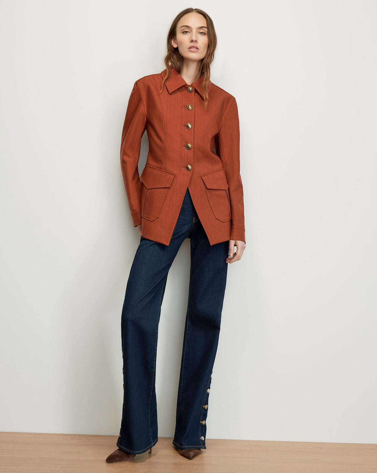Laramie Dickey Jacket in Rust Red - Veronica Beard Featured
