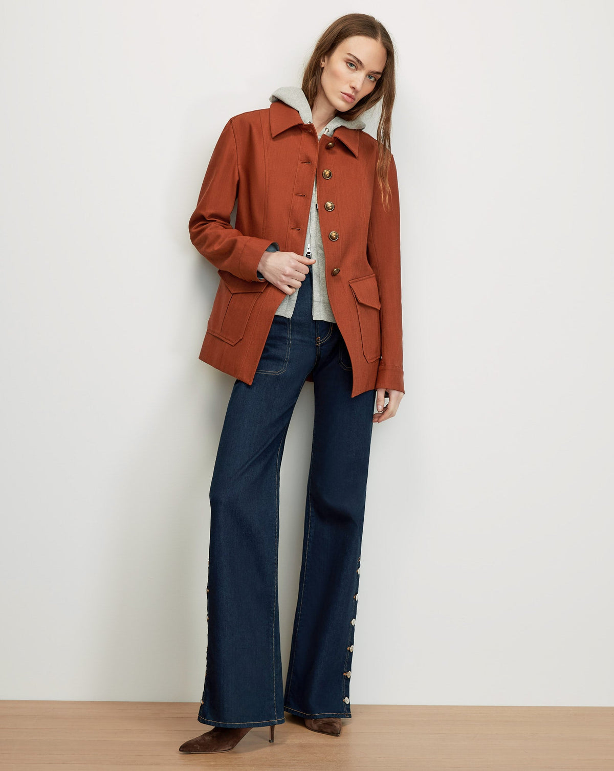 Laramie Dickey Jacket in Rust Red - Veronica Beard Featured
