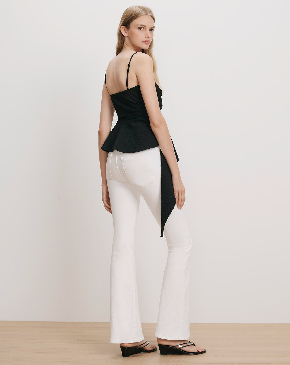 Beverly Skinny Flared White Jeans - Veronica Beard Essential