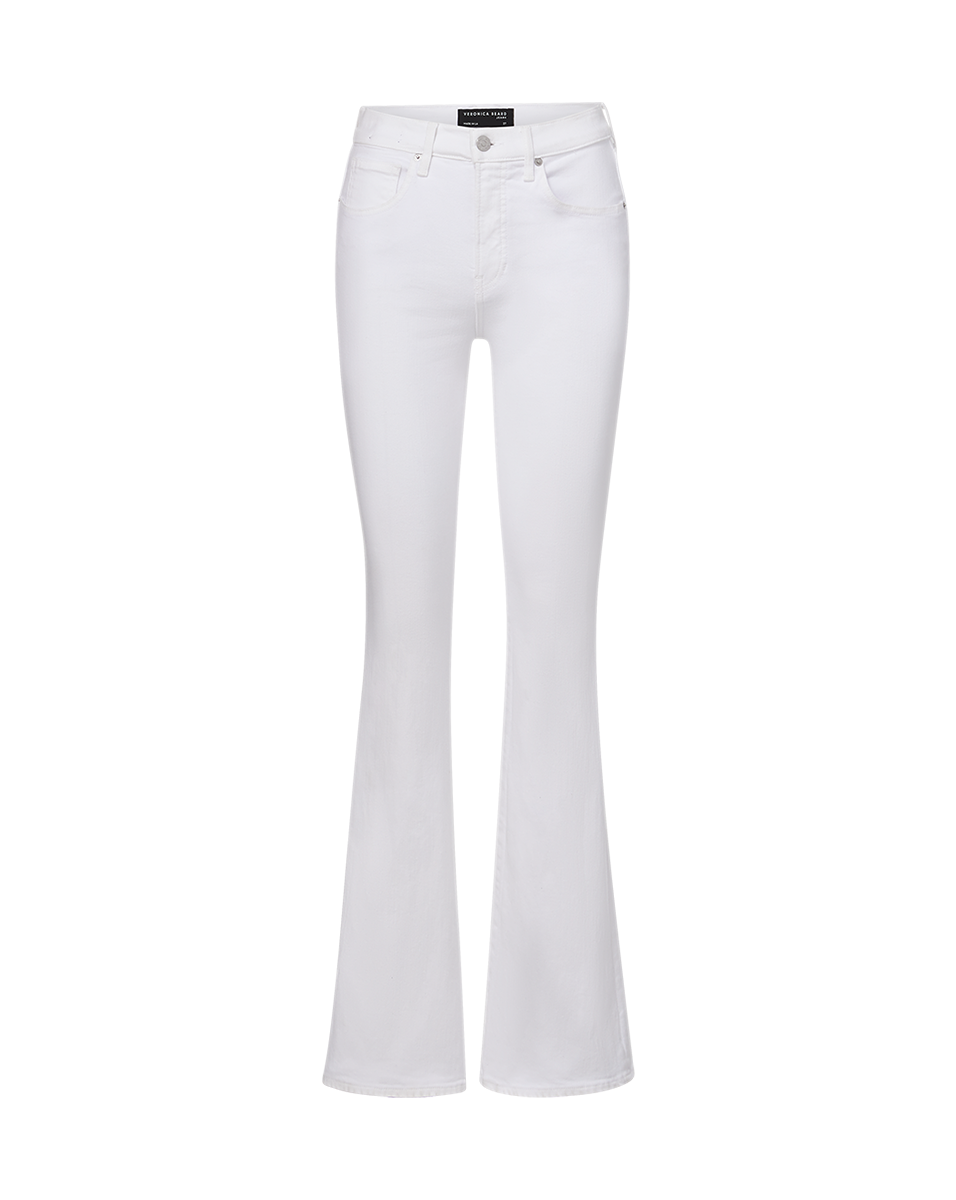 Beverly Skinny Flared White Jeans - Veronica Beard Essential