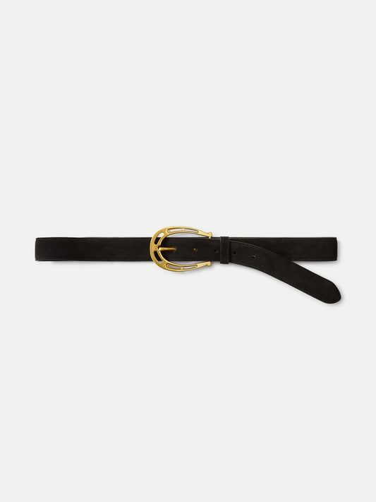 Veronica Beard Lucky Horseshoe Belt in Black - Veronica Beard Exclusive
