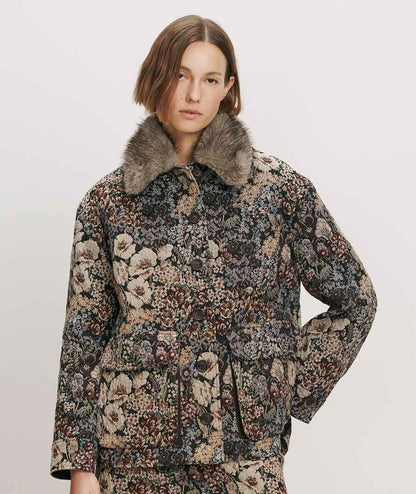 Faux Fur Collar in Taupe - Veronica Beard Deals
